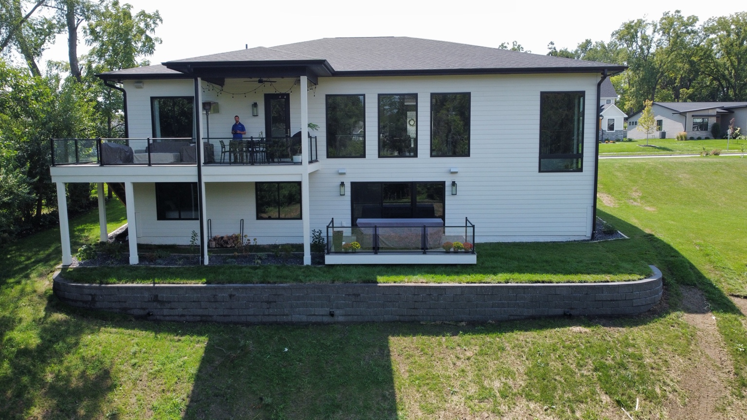 Rear elevation of the completed Holcomb Residence